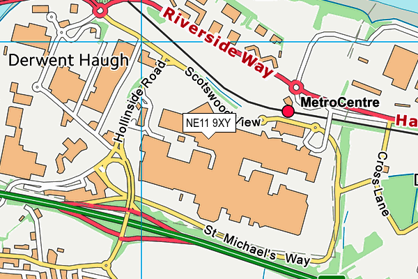 NE11 9XY map - OS VectorMap District (Ordnance Survey) NE11 9XY map - OS VectorMap District (Ordnance Survey)