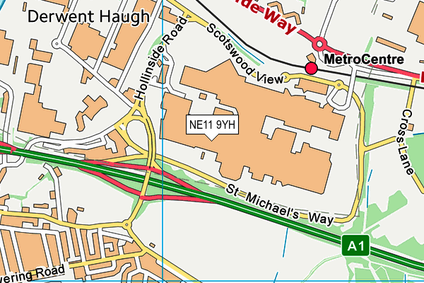 NE11 9YH map - OS VectorMap District (Ordnance Survey) NE11 9YH map - OS VectorMap District (Ordnance Survey)