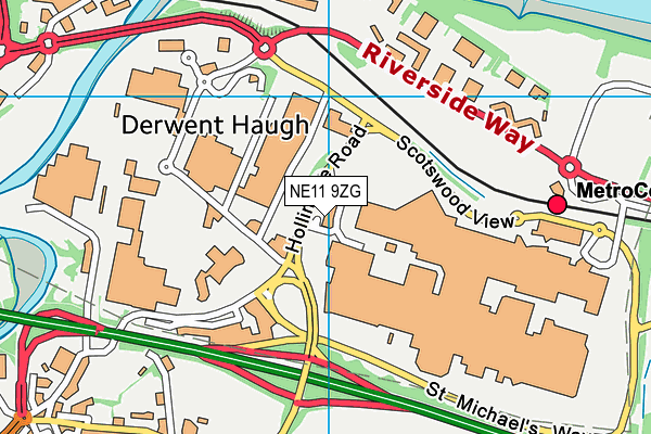 NE11 9ZG map - OS VectorMap District (Ordnance Survey) NE11 9ZG map - OS VectorMap District (Ordnance Survey)