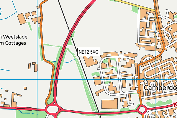 NE12 5XG map - OS VectorMap District (Ordnance Survey) NE12 5XG map - OS VectorMap District (Ordnance Survey)