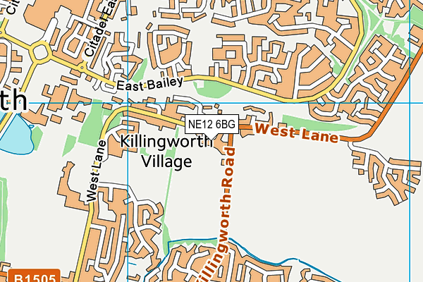 NE12 6BG map - OS VectorMap District (Ordnance Survey) NE12 6BG map - OS VectorMap District (Ordnance Survey)