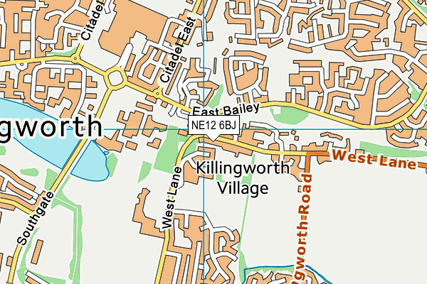 NE12 6BJ map - OS VectorMap District (Ordnance Survey) NE12 6BJ map - OS VectorMap District (Ordnance Survey)