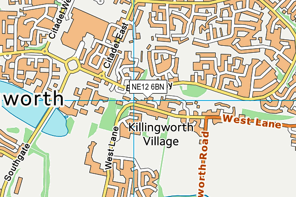 NE12 6BN map - OS VectorMap District (Ordnance Survey) NE12 6BN map - OS VectorMap District (Ordnance Survey)