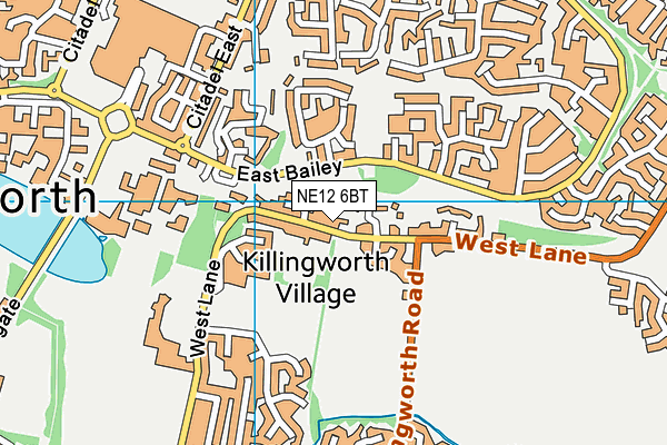 NE12 6BT map - OS VectorMap District (Ordnance Survey) NE12 6BT map - OS VectorMap District (Ordnance Survey)