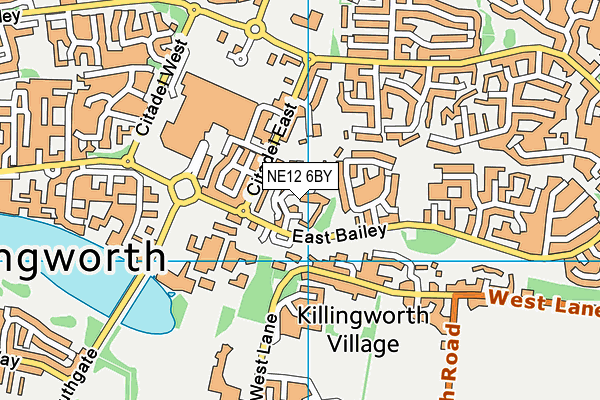 NE12 6BY map - OS VectorMap District (Ordnance Survey) NE12 6BY map - OS VectorMap District (Ordnance Survey)
