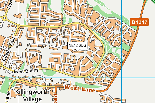 NE12 6DG map - OS VectorMap District (Ordnance Survey) NE12 6DG map - OS VectorMap District (Ordnance Survey)