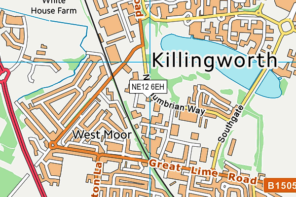 NE12 6EH map - OS VectorMap District (Ordnance Survey) NE12 6EH map - OS VectorMap District (Ordnance Survey)