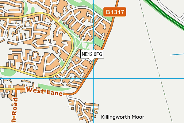 NE12 6FG map - OS VectorMap District (Ordnance Survey) NE12 6FG map - OS VectorMap District (Ordnance Survey)