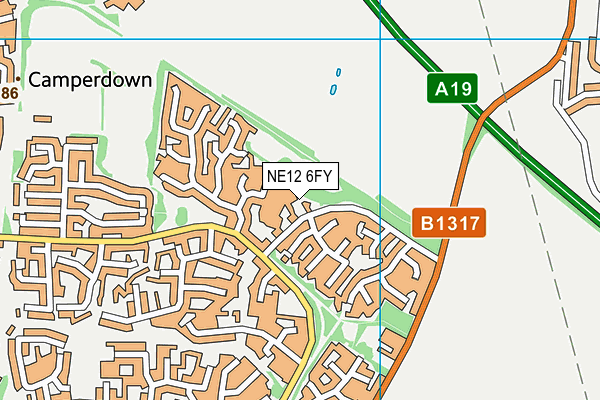 NE12 6FY map - OS VectorMap District (Ordnance Survey) NE12 6FY map - OS VectorMap District (Ordnance Survey)