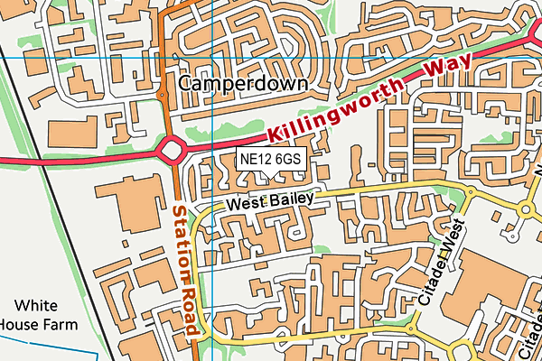 NE12 6GS map - OS VectorMap District (Ordnance Survey) NE12 6GS map - OS VectorMap District (Ordnance Survey)