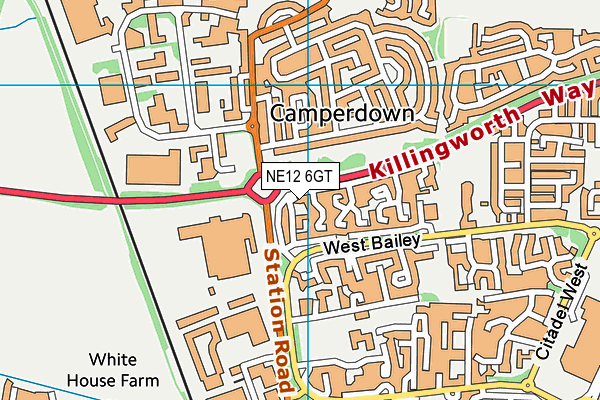 NE12 6GT map - OS VectorMap District (Ordnance Survey) NE12 6GT map - OS VectorMap District (Ordnance Survey)