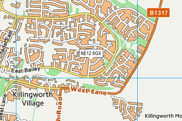 NE12 6GX map - OS VectorMap District (Ordnance Survey) NE12 6GX map - OS VectorMap District (Ordnance Survey)