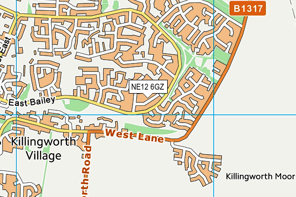 NE12 6GZ map - OS VectorMap District (Ordnance Survey) NE12 6GZ map - OS VectorMap District (Ordnance Survey)