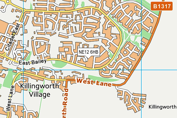 NE12 6HB map - OS VectorMap District (Ordnance Survey) NE12 6HB map - OS VectorMap District (Ordnance Survey)