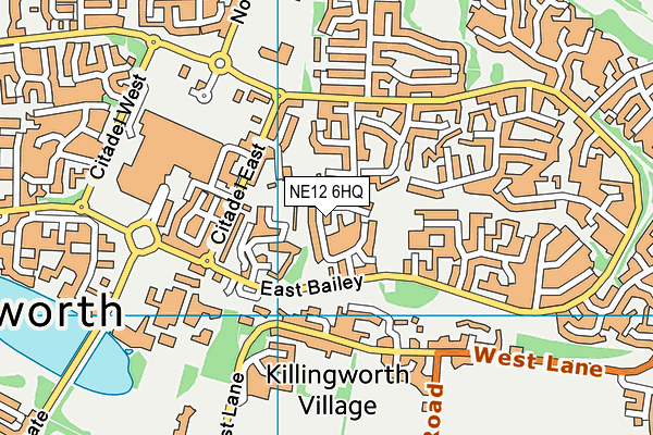 NE12 6HQ map - OS VectorMap District (Ordnance Survey)