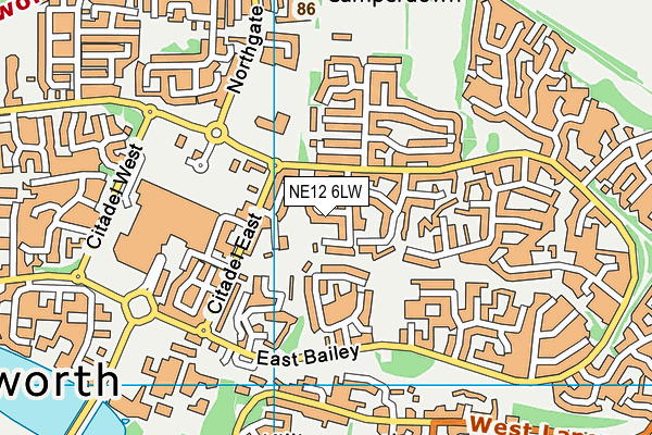 NE12 6LW map - OS VectorMap District (Ordnance Survey) NE12 6LW map - OS VectorMap District (Ordnance Survey)