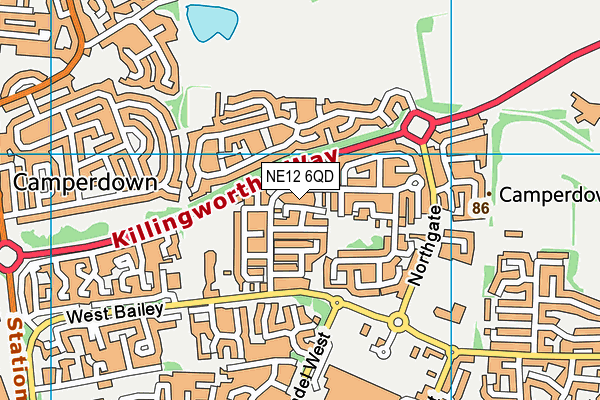 NE12 6QD map - OS VectorMap District (Ordnance Survey) NE12 6QD map - OS VectorMap District (Ordnance Survey)