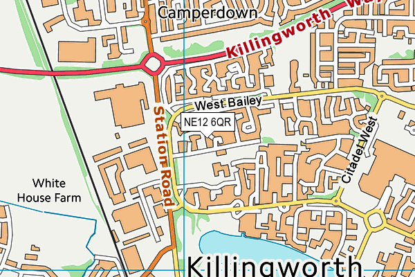 NE12 6QR map - OS VectorMap District (Ordnance Survey) NE12 6QR map - OS VectorMap District (Ordnance Survey)