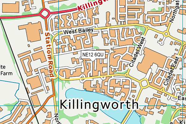 NE12 6QU map - OS VectorMap District (Ordnance Survey) NE12 6QU map - OS VectorMap District (Ordnance Survey)