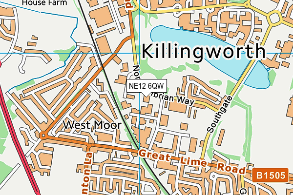 NE12 6QW map - OS VectorMap District (Ordnance Survey) NE12 6QW map - OS VectorMap District (Ordnance Survey)