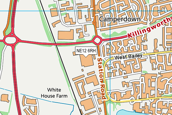 NE12 6RH map - OS VectorMap District (Ordnance Survey) NE12 6RH map - OS VectorMap District (Ordnance Survey)