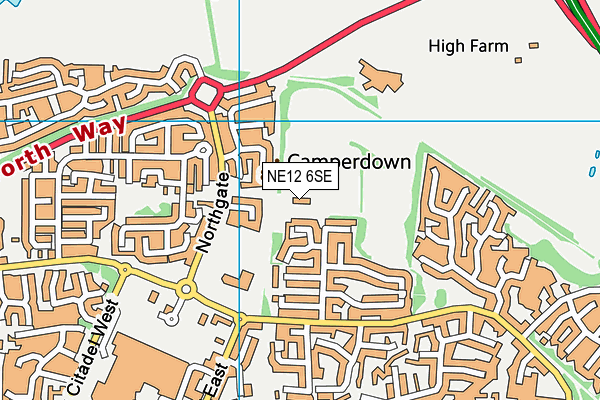 NE12 6SE map - OS VectorMap District (Ordnance Survey) NE12 6SE map - OS VectorMap District (Ordnance Survey)