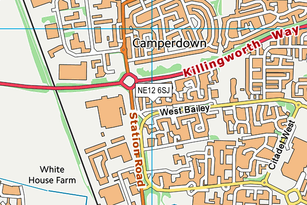 NE12 6SJ map - OS VectorMap District (Ordnance Survey) NE12 6SJ map - OS VectorMap District (Ordnance Survey)