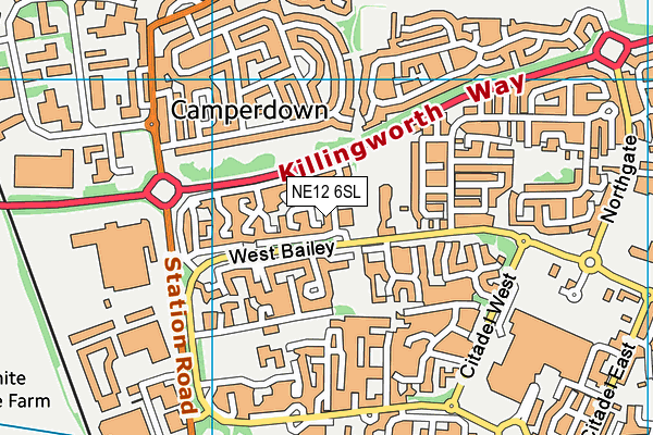 NE12 6SL map - OS VectorMap District (Ordnance Survey)
