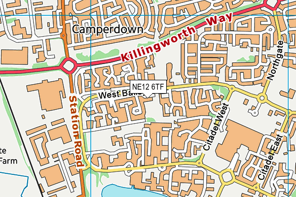 NE12 6TF map - OS VectorMap District (Ordnance Survey) NE12 6TF map - OS VectorMap District (Ordnance Survey)