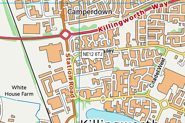 NE12 6TJ map - OS VectorMap District (Ordnance Survey) NE12 6TJ map - OS VectorMap District (Ordnance Survey)
