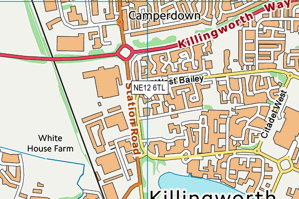NE12 6TL map - OS VectorMap District (Ordnance Survey) NE12 6TL map - OS VectorMap District (Ordnance Survey)