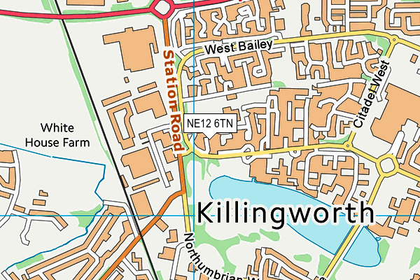NE12 6TN map - OS VectorMap District (Ordnance Survey) NE12 6TN map - OS VectorMap District (Ordnance Survey)