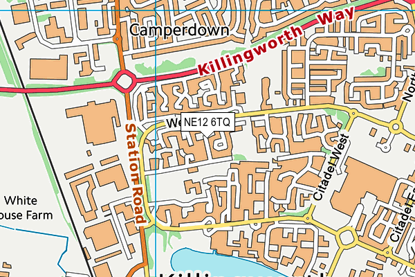 NE12 6TQ map - OS VectorMap District (Ordnance Survey)