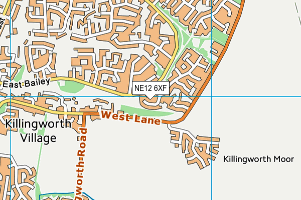 NE12 6XF map - OS VectorMap District (Ordnance Survey) NE12 6XF map - OS VectorMap District (Ordnance Survey)