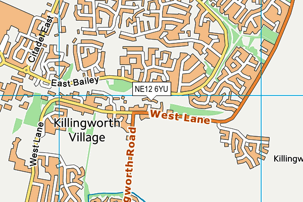 NE12 6YU map - OS VectorMap District (Ordnance Survey) NE12 6YU map - OS VectorMap District (Ordnance Survey)