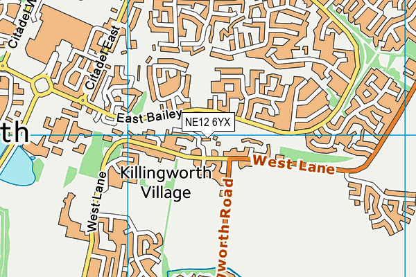 NE12 6YX map - OS VectorMap District (Ordnance Survey) NE12 6YX map - OS VectorMap District (Ordnance Survey)