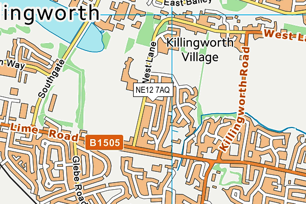 NE12 7AQ map - OS VectorMap District (Ordnance Survey) NE12 7AQ map - OS VectorMap District (Ordnance Survey)