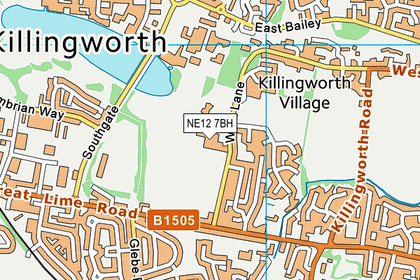 NE12 7BH map - OS VectorMap District (Ordnance Survey) NE12 7BH map - OS VectorMap District (Ordnance Survey)