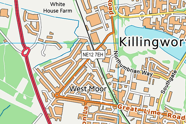 NE12 7EH map - OS VectorMap District (Ordnance Survey) NE12 7EH map - OS VectorMap District (Ordnance Survey)