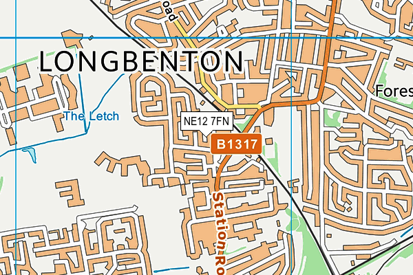 NE12 7FN map - OS VectorMap District (Ordnance Survey) NE12 7FN map - OS VectorMap District (Ordnance Survey)
