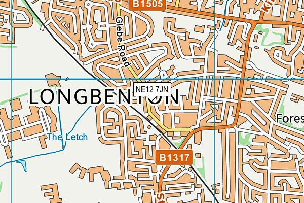 NE12 7JN map - OS VectorMap District (Ordnance Survey) NE12 7JN map - OS VectorMap District (Ordnance Survey)
