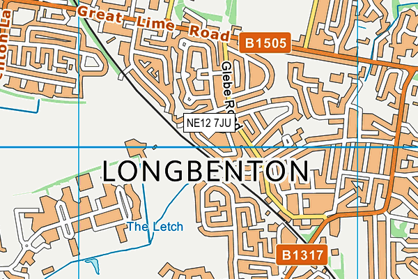 NE12 7JU map - OS VectorMap District (Ordnance Survey) NE12 7JU map - OS VectorMap District (Ordnance Survey)