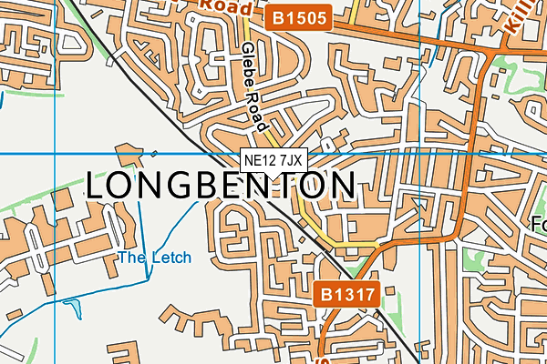 NE12 7JX map - OS VectorMap District (Ordnance Survey) NE12 7JX map - OS VectorMap District (Ordnance Survey)
