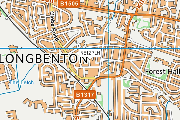 NE12 7LH map - OS VectorMap District (Ordnance Survey) NE12 7LH map - OS VectorMap District (Ordnance Survey)