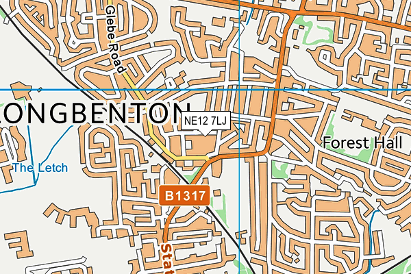 NE12 7LJ map - OS VectorMap District (Ordnance Survey) NE12 7LJ map - OS VectorMap District (Ordnance Survey)