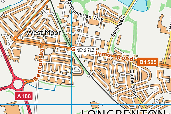 NE12 7LZ map - OS VectorMap District (Ordnance Survey) NE12 7LZ map - OS VectorMap District (Ordnance Survey)
