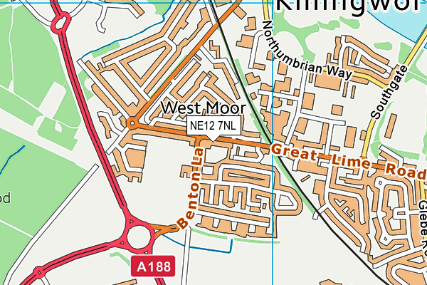 NE12 7NL map - OS VectorMap District (Ordnance Survey) NE12 7NL map - OS VectorMap District (Ordnance Survey)
