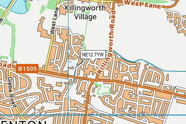 NE12 7YW map - OS VectorMap District (Ordnance Survey) NE12 7YW map - OS VectorMap District (Ordnance Survey)
