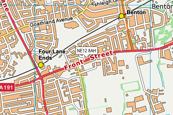 NE12 8AH map - OS VectorMap District (Ordnance Survey) NE12 8AH map - OS VectorMap District (Ordnance Survey)