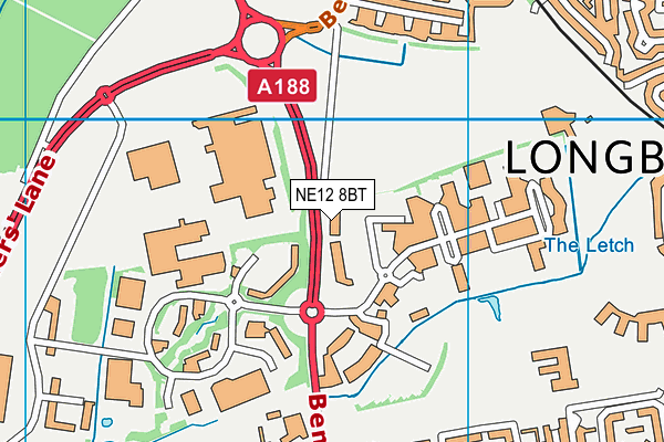 NE12 8BT map - OS VectorMap District (Ordnance Survey) NE12 8BT map - OS VectorMap District (Ordnance Survey)